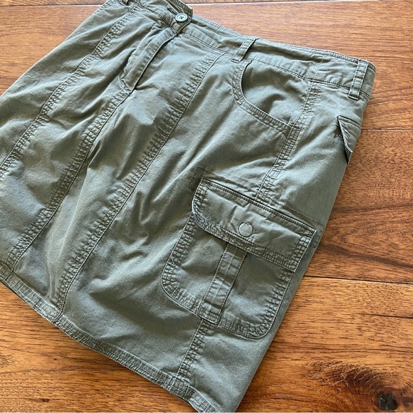 Y2K Jessica Olive Green Cargo Mini Skirt with Shorts - Picture 3 of 8